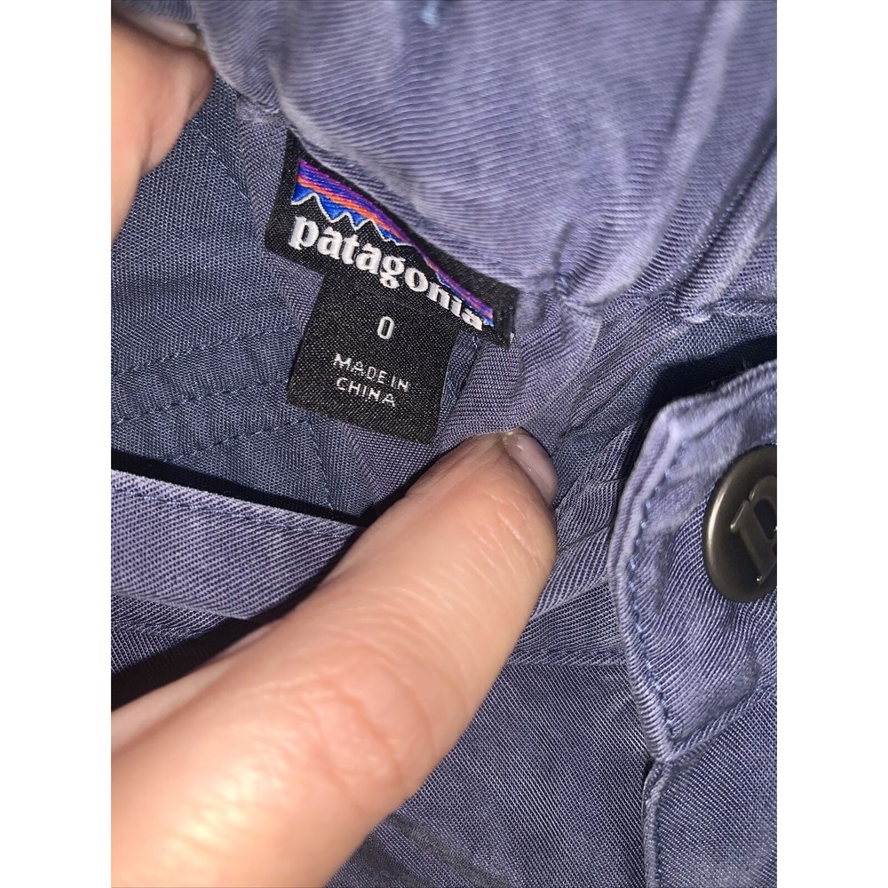 Womens Size 0 Patagonia Twill Joggers Blue EUC - Picture 2 of 7